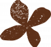 Petite fleur brun foncé Petite fleur brun foncé